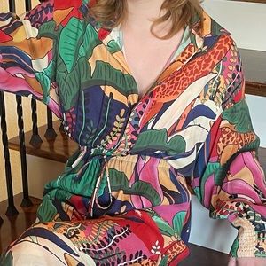 Farm Rio•Jungle Print Jumpsuit•Sz M
